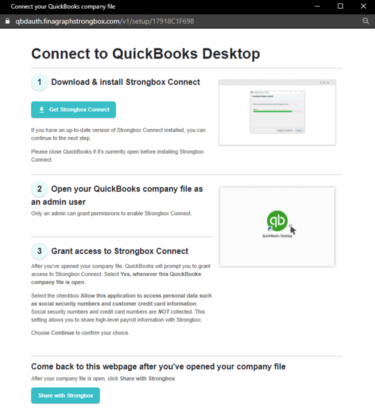 Connect QuickBooks Desktop